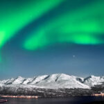 Northern Lights Above Fjords In Norway